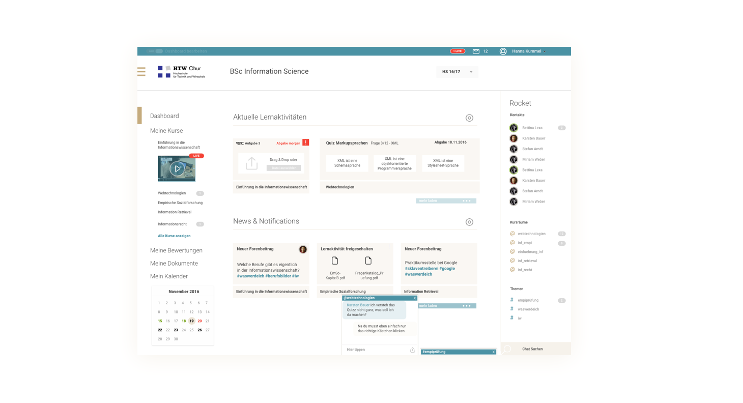 Moodle LMS, sistema di apprendimento FHGR